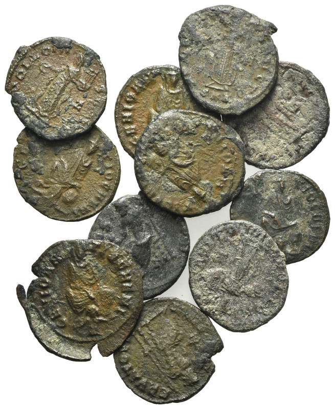 ‘Persecution’ issue, time of Maximinus II (310-313). Lot of 11 Æ coins, to be ca...