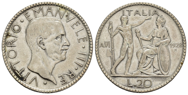 Regno d'Italia. Vittorio Emanuele III (1900-1943). Roma. 20 lire Littore 1928 an...