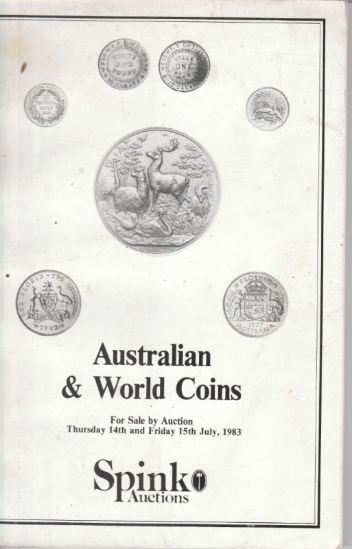 SPINK. Auction Melbourne 14-15/7/1983: Australian & World Coins. Legatura editor...