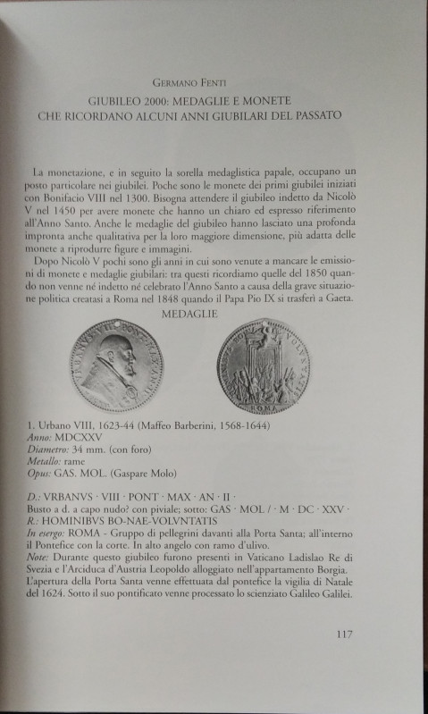 FENTI G. – Giubileo 2000: Medaglie e monete che ricordano alcuni anni giubilari ...