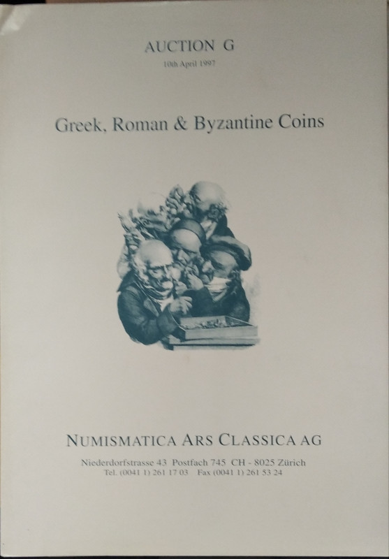 NAC – NUMISMATICA ARS CLASSICA. Auction G. Greek, Roman, & Byzantine coins. Apri...