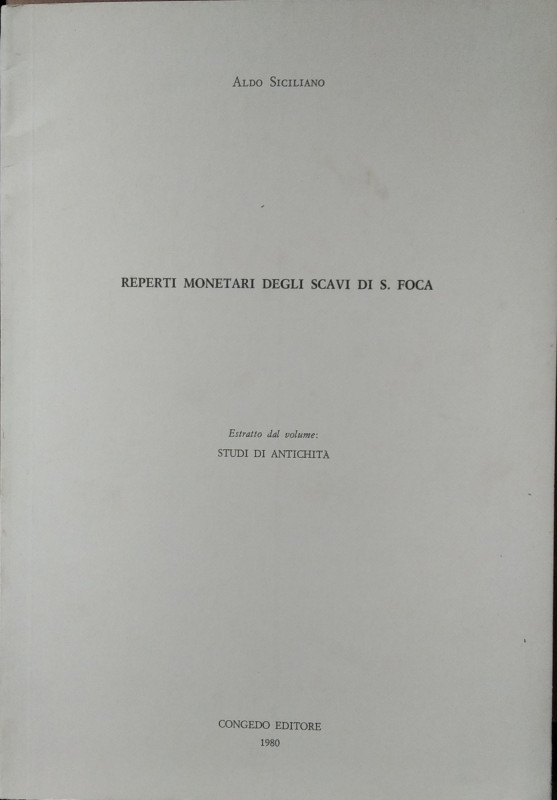 SICILIANO A – Reperti monetari degli scavi di S. Foca. Salerno, 1980. pp. 89-101...