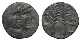 Moesia Inferior. Odessos.

 Bronze. 1. Jhdt. v. Chr.
Vs: Kopf der verschleierten Demeter und Kopf der Kore mit Ährenkranz nebeneinander rechts.
Rs...