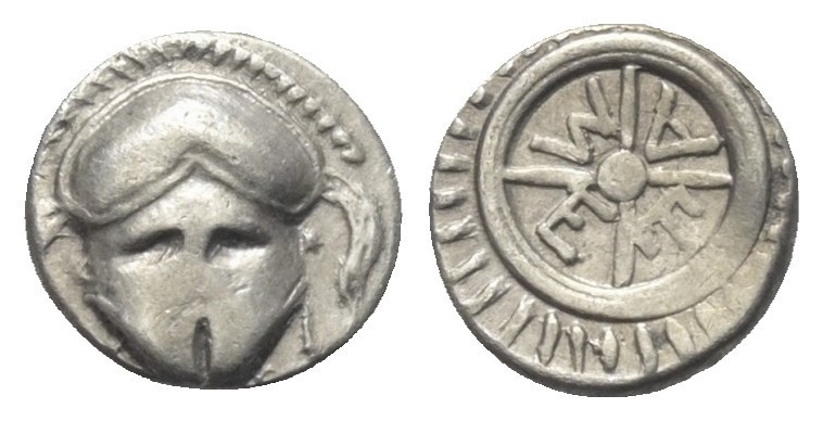 Thrakien. Mesembria.

 Diobol (Silber). Ca. 420 - 320 v. Chr.
Vs: Korinthisch...