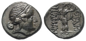 Thrakien. Mesembria.

 Bronze. 3. Jhdt. v. Chr.
Vs: Kopf des Apollon mit Diadem rechts.
Rs: Athena Promachos mit Schild und Lanze nach links schre...