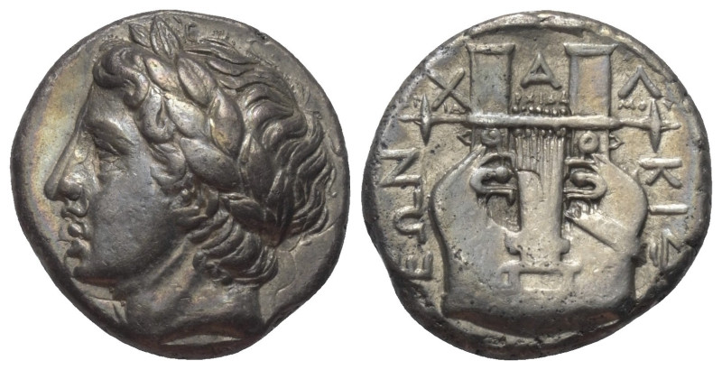 Makedonien. Chalkidischer Bund.

 Tetradrachme (Silber). 353 v. Chr. Olynthos....