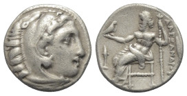 Königreich Makedonien. Alexander III. der Große (336 - 323 v. Chr.).

 Drachme (Silber). Ca. 323 - 319 v. Chr. Kolophon.
Vs: Kopf des jugendlichen ...