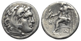Königreich Makedonien. Alexander III. der Große (336 - 323 v. Chr.).

 Drachme (Silber, subärat). Ca. 323 - 280 v. Chr. Ungesicherte Münzstätte im w...