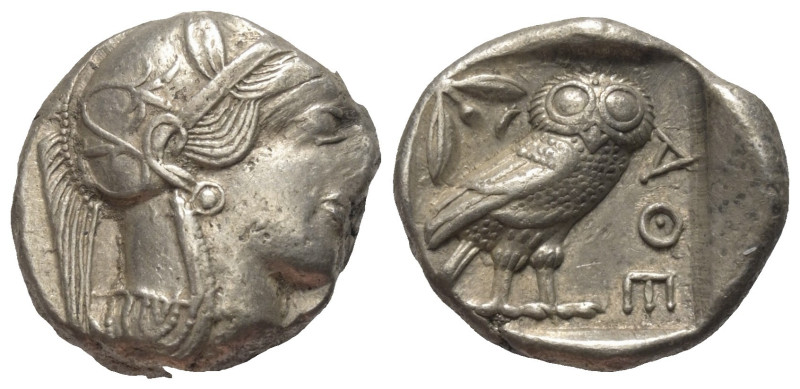 Attika. Athen.

 Tetradrachme (Silber). Ca. 454 - 404 v. Chr.
Vs: Kopf der At...