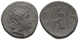 Seleukidisches Königreich. Antiochos III. (223 - 187 v. Chr.).

 Bronze. Ca. 223 - 187 v. Chr. Sardeis.
Vs: Kopf des Antiochos III. mit Diadem rech...