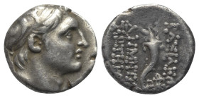 Seleukidisches Königreich. Demetrios I. Soter (162 - 150 v. Chr.).

 Drachme (Silber). Ca. 153 - 150 v. Chr. (Jahr nicht lesbar, Jahr 160 - 162). An...