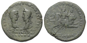 Moesia Inferior. Markianopolis. Macrinus und Diadumenianus (217 - 218 n. Chr.).

 Bronze.
Vs: Köpfe des Macrinus mit Lorbeerkranz und des Diadumeni...