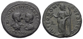 Moesia Inferior. Tomis. Gordianus III. (238 - 244 n. Chr.) und Tranquillina.

 Bronze.
Vs: Drapierte Büsten des Gordianus mit Lorbeerkranz und Panz...