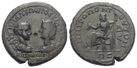 Moesia Inferior. Tomis. Gordianus III. (238 - 244 n. Chr.) und Tranquillina.

 Bronze.
Vs: Drapierte Büsten des Gordianus mit Lorbeerkranz und Panz...