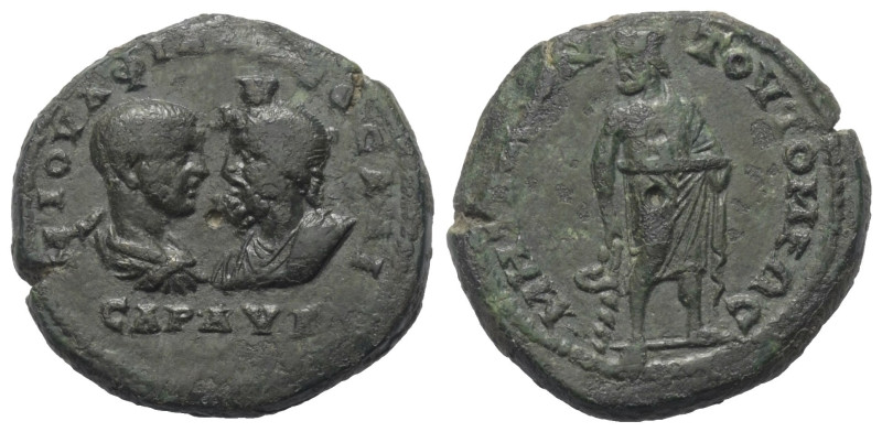 Moesia Inferior. Tomis. Philippus II. (244 - 247 n. Chr.) und Serapis.

 Bronz...