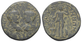 Phrygien. Bruzus. Maximinus I. Thrax (235 - 238 n. Chr.).

 Bronze.
Vs: Die Büsten des Maximinus I. mit Lorberkranz und Maximus einander gegenüber,...