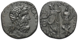 Pisidien. Termessos Major. Pseudo-autonome Prägung.

 Bronze. Ca. 3. Jhdt. n. Chr.
Vs: Kopf des bärtigen Zeus mit Lorbeerkranz rechts.
Rs: Athena ...