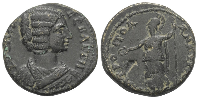 Galatien. Ankyra. Iulia Domna (gest. 217 n. Chr.).

 Bronze.
Vs: Drapierte Bü...