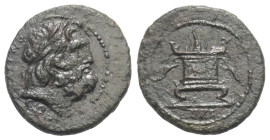 Seleukis und Pierien. Antiochia am Orontes. Pseudo-autonome Prägung.

 Bronze. 68 - 69 n. Chr. (Jahr 117).
Vs: Büste des Zeus mit Lorbeerkranz rech...