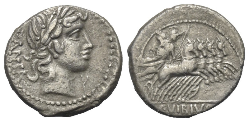C. Vibius Pansa.

 Denar (Silber). 90 v. Chr. Rom.
Vs: PANSA. Kopf des Apollo...