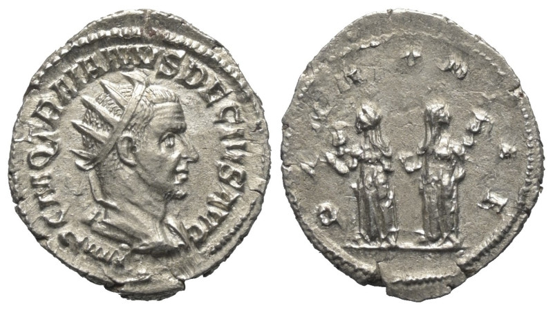 Traianus Decius (249 - 251 n. Chr.).

 Antoninian (Silber). 250 - 251 n. Chr. ...