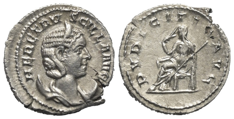 Herennia Etruscilla (Kaiserin 249 - 251 n. Chr.).

 Antoninian (Silber). 250 -...