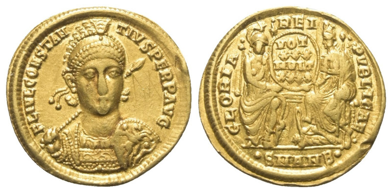 Constantius II. (337 - 361 n. Chr.).

 Solidus (Gold). 355 - 361 n. Chr. Antio...