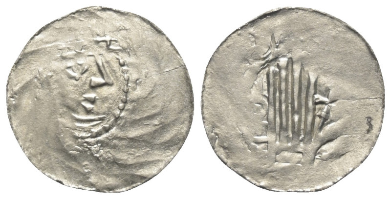 Esslingen. Heinrich II. (1002 - 1024).

 Denar (Silber). Esslingen.
Vs: Gekrö...