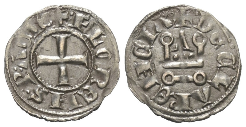 Achaia - Fürstentum. Florent von Hainaut (1289 - 1297).

 Denar (Silber).
Vs:...