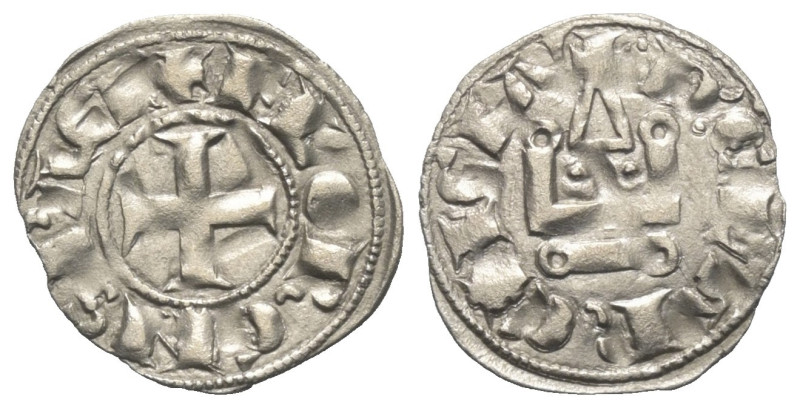 Achaia - Fürstentum. Florent von Hainaut (1289 - 1297).

 Denar (Silber).
Vs:...