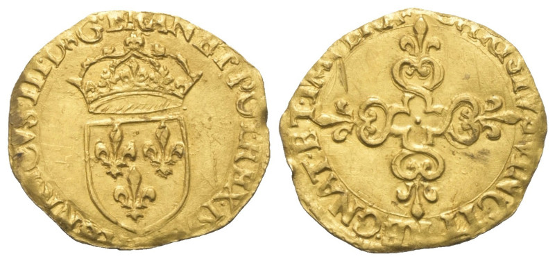 Frankreich. Königreich. Heinrich III. (1574 - 1589).

 Ecu d'or au soleil (Gol...