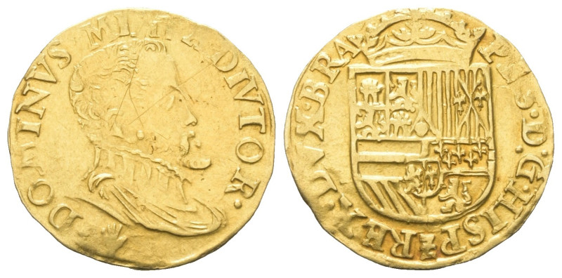 Niederlande. Spanische Niederlande. Philipp II. (1555 - 1598).

 ½ Real d'or (...