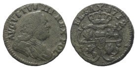 Polen. Königreich. August III. (1733 - 1763).

 Schilling (Kupfer). 1752. Grünthal.
25 mm. 1,20 g. 

Kopicki 2035.
 Sehr schön.