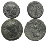 Griechische Münzen - Lots.


Petelia (Bruttium).

Lot (2 Stück): Bronze; ca. 3. Jhdt. v. Chr.

Sehr schön.

Verkauft wie besehen, keine Rückg...