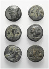 Griechische Münzen - Lots.


Amaseia / Amisos (Pontos).

Lot (6 Stück): Bronze; ca. 2. - 1. Jhdt. v. Chr.

Sehr schön - fast sehr schön.

Ver...