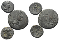 Griechische Münzen - Lots.


Amisos (Pontos) / Prusias II. (Königreich Bithynien).

Lot (3 Stück): Bronze; ca. 2. - 1. Jhdt. v. Chr.

Sehr schö...