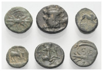 Griechische Münzen - Lots.


Unter anderem: Selge (Pisidien).

Lot (6 Stück): Bronze; ca. 2. - 1. Jhdt. v. Chr.

Sehr schön - fast sehr schön....