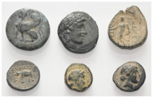 Griechische Münzen - Lots.


Perge (Pamphylien) / verschiedene Herrscher (Königreich der Seleukiden).

Lot (6 Stück): Bronze, ca. 3. - 1. Jhdt. v...