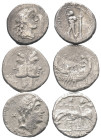 Römische Münzen - Lots. Republik.


Lot (3 Stück, Silber): Denare aus dem 1. Jh. v. Chr.

Fast sehr schön / sehr schön.

Verkauft wie besehen, ...