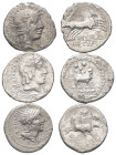 Römische Münzen - Lots. Republik.


Lot (3 Stück, Silber): Denare aus dem 1. Jh. v. Chr.

Fast sehr schön / sehr schön.

Verkauft wie besehen, ...