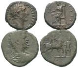 Römische Münzen - Lots. Kaiserzeit.


Lot (2 Stück, Bronze): As des Antoninus Pius (138 - 161 n. Chr.) und Sesterz des Septimius Severus (193 - 211...