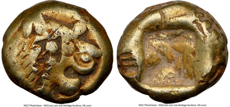 LYDIAN KINGDOM. Alyattes or Walwet (ca. 610-546 BC). EL 1/12 stater or hemihecte...