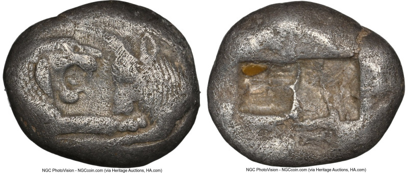 LYDIAN KINGDOM. Croesus (561-546 BC). AR stater or double-siglos (20mm, 10.48 gm...