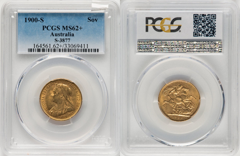 Victoria gold Sovereign 1900-S MS62+ PCGS, Sydney mint, KM13, S-3877. HID0980124...