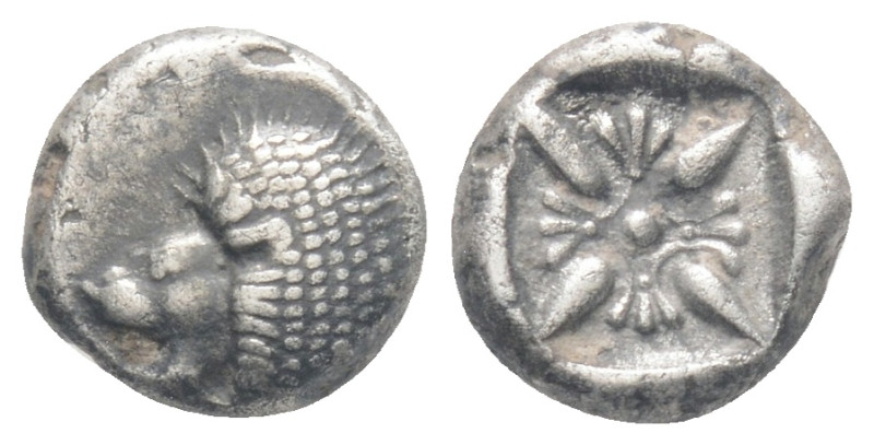 Greek IONIA, Miletos (Circa Late 6th-early 5th century BC) AR Diobol (8,3mm, 0,9...