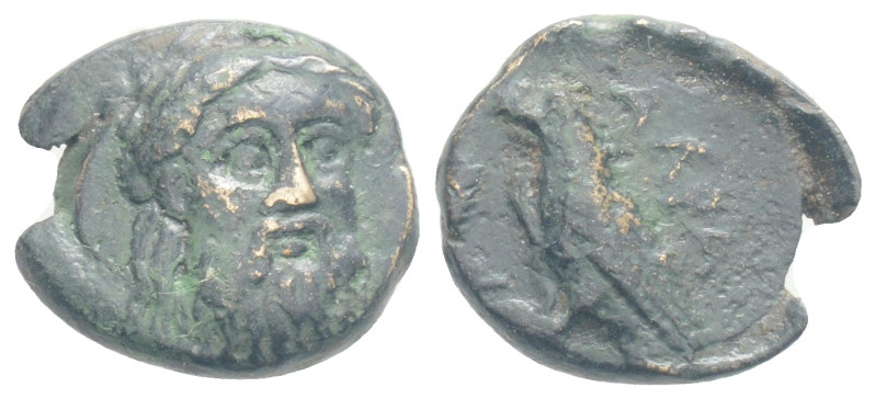 Greek Coins, MYSIA. Adramytion (4th century BC). Ae. 1,7 g. 13,5 mm.
Obv: Laure...