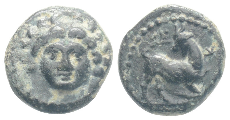 CILICIA. Kelenderis. Circa 425-400. AE (Bronze, 12 mm, 1.7 g, ). Facing gorgonei...