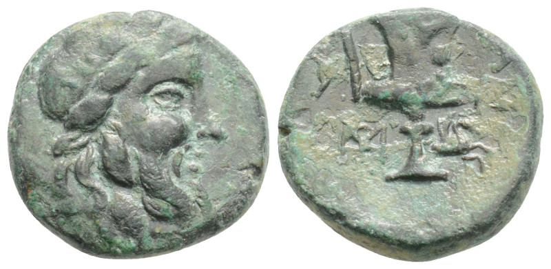 Greek Coins
MYSIA. Lampsakos. Ae (2nd-1st centuries BC). 3,6 g. 16,6 mm.
Obv: ...