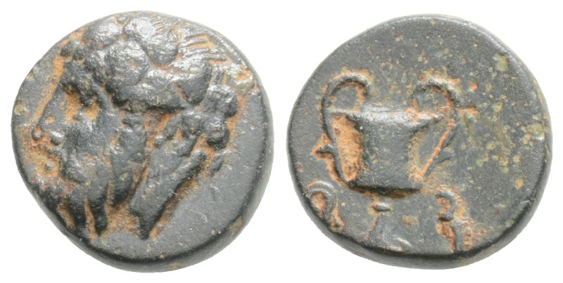 Greek Coins
CYCLADES. Syros. Ae (3rd-1st centuries BC). 1,6 g. 11,6 mm.
Obv: W...