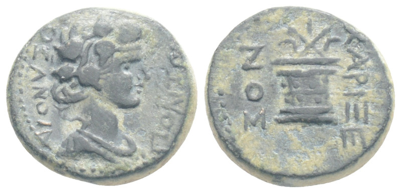 IONIA. Smyrna. Ae (Circa 125-155 BC). Dionysios Hermippou, magistrate. 3,9 g. 14...